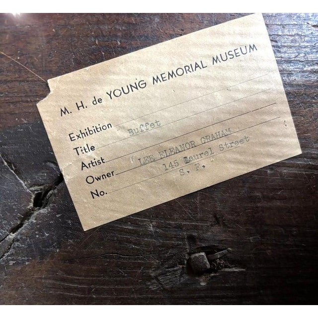 Antique Italian Walnut Baroque Credenza Buffet Side Cabinet Circa 1680 Ex De Young Museum San Francisco For Sale - Image 12 of 12