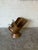 Mid-Century Modern Hammered Copper Firewood Holder With Ceramic Handles Vintage Mid-Century Modern 1960s For Sale - Image 3 of 11