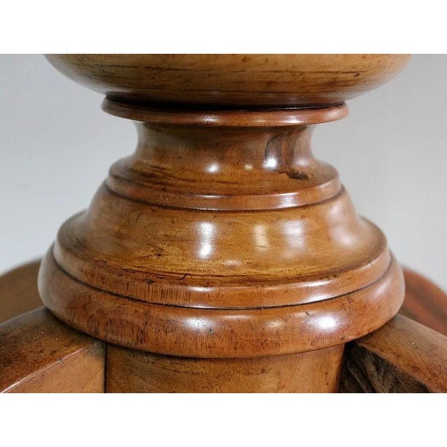 19th Century Inlaid Walnut and Light Wood Pedestal Table For Sale - Image 15 of 18