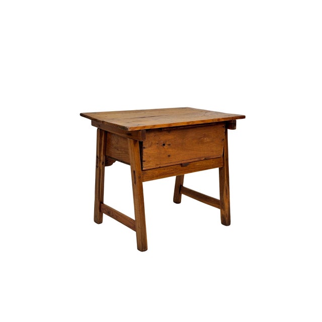 Brown Vintage Spanish Folk Art Table, 1940s For Sale - Image 8 of 11