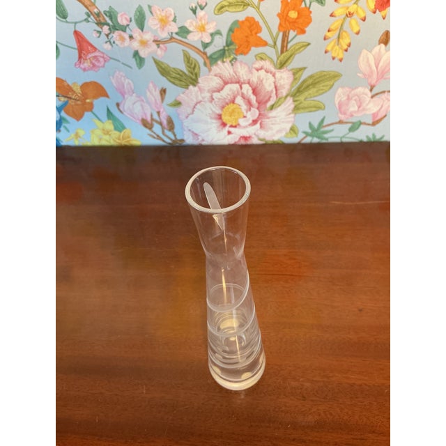 Exquisite Baccarat bud vase crafted from finely cut crystal. Delicate size makes it perfect for displaying a single stem...