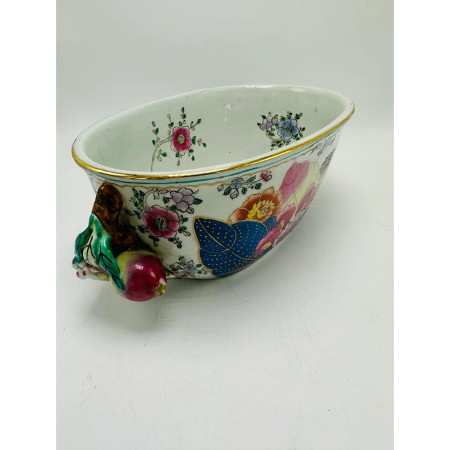 Tobacco Leaf Vintage Chinoiserie Bowl For Sale In Charleston - Image 6 of 9