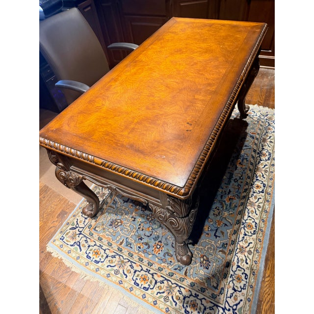 Chippendale Exquisite Vintage Chippendale Writing Desk For Sale - Image 3 of 6