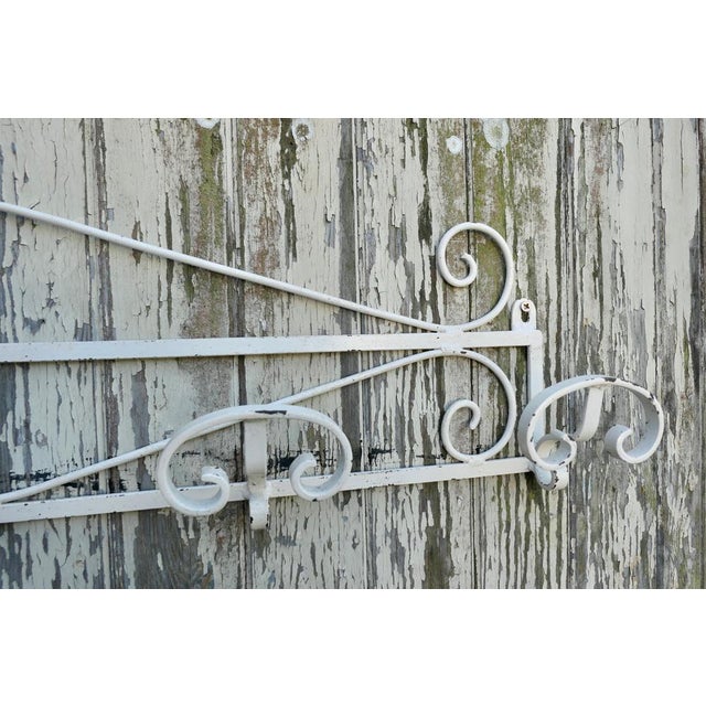 1960s Mid-Century Wrought Iron Hat and Coat Rack, 1960s For Sale - Image 5 of 8