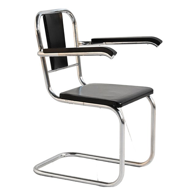 Bauhaus Scandinavian Cantilever Armchair, 1930s For Sale