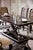 Luxury Walnut Burl & Gold Trestle Dining Table With Sculptural Pedestal Base For Sale - Image 4 of 4