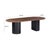 Marlow Black Wood Oval Dining Table For Sale - Image 9 of 10