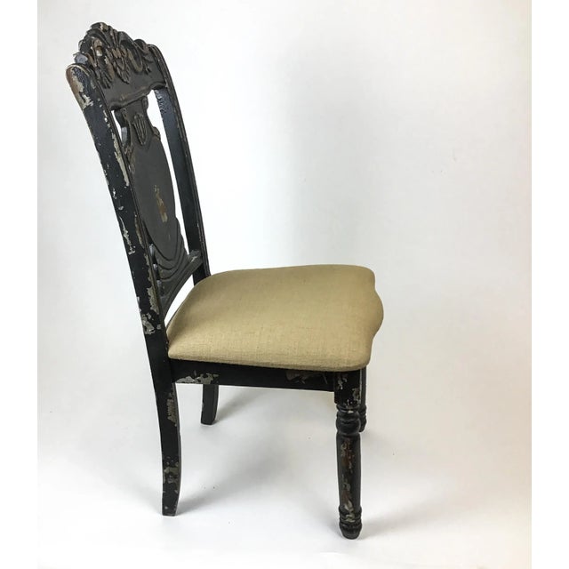 Rustic Rustic Distressed Wood Side Chair For Sale - Image 3 of 12