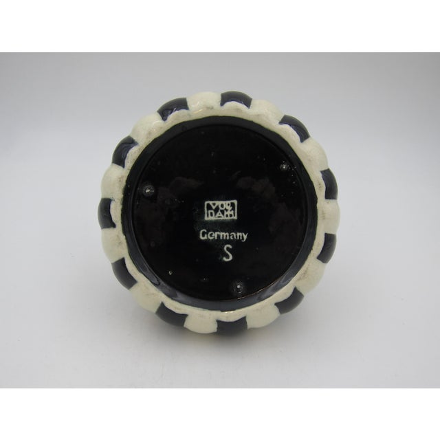 Bauhaus Era Velten Vordamm Art Deco Vase Pair in Black and White For Sale - Image 11 of 12