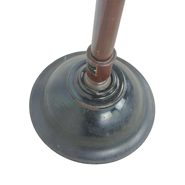 Brown 1930s Ritter Model C Adjustable Dental Operating Stool With Footrest For Sale - Image 8 of 18