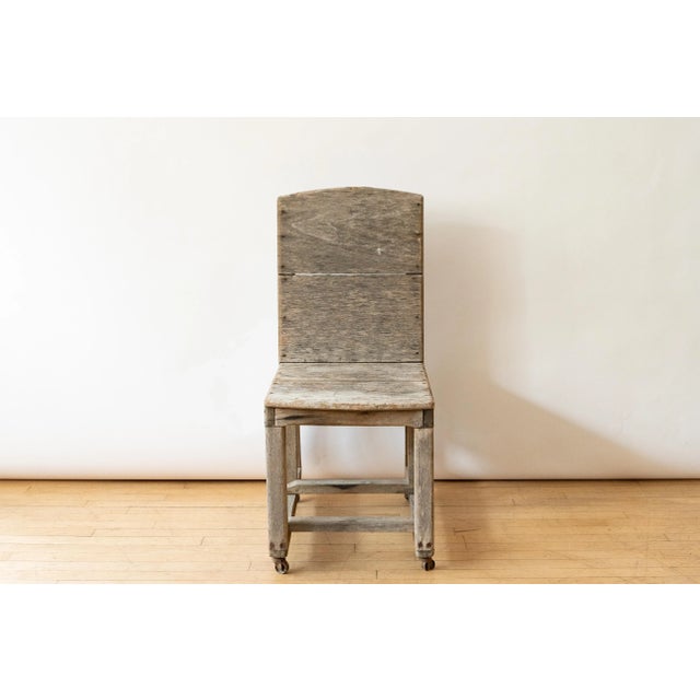 Folk Art Early 20th Century Make-Do Wood Shop Chair For Sale - Image 3 of 12