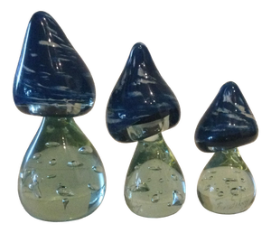 Glass Mushrooms by Florea Silviu, Set of 3