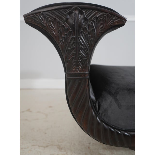 Henredon Mahogany Regency Chase Fainting Couch or Recamier For Sale - Image 16 of 18