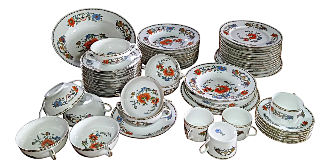 Dinner Service in Limoges Raynaud Porcelain, 1960s, Set of 58