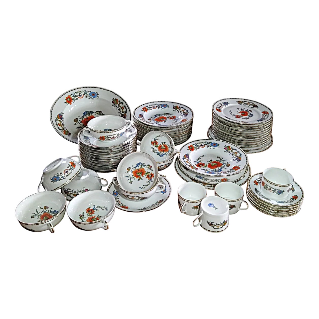 ＋RAYNAUD LIMOGES お皿　食器　セット　まとめ売り Dinner Service in Limoges Raynaud Porcelain, 1960s, Set of 58