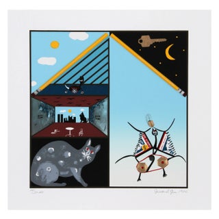 Friedrich Gross, The Cat in the Cellar, Serigraph For Sale