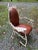 A vintage Arthur Court Faux Antler and brown leather arm chair, probably dating for the 70's-80's and I believe, no longer...