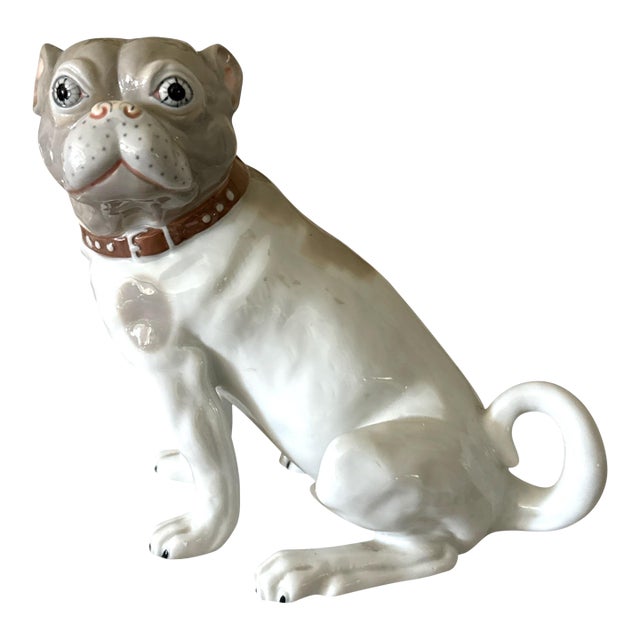 Vintage Seymour Mann Museo Bulldog or Pug Figure For Sale