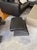 80s Postmodern Leather Cantilever Wire Lounge Chair & Ottoman For Sale - Image 4 of 8