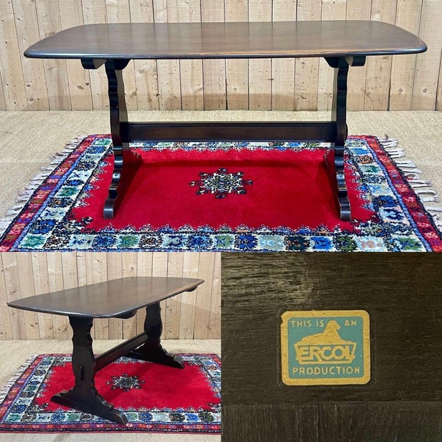 Vintage Table in Elm from Ercol, 1970s For Sale - Image 3 of 12