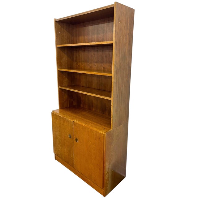 Mid-Century Modern Vintage Mid Century Modern Belgian Bookcase Cabinet With Adjustable Shelves For Sale - Image 3 of 10