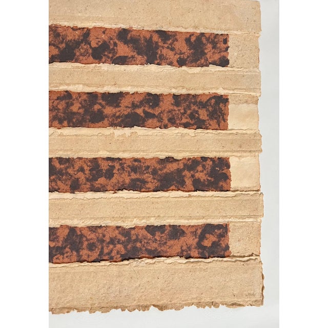 Paper Nancy Genn, Handmade Paper Collage Sculpture Art Assemblage with String Nancy Genn Modernist, 1977 For Sale - Image 7 of 12