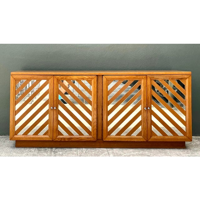 Vintage Bassett Chevron Mirrored Dresser For Sale - Image 12 of 12