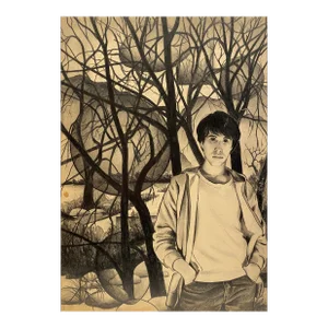 1985 Dean Huey Portrait of Tim in Landscape