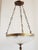 1990s Vintage Empire Style Crystal & Antique Brass Pendant Fixture For Sale - Image 5 of 12