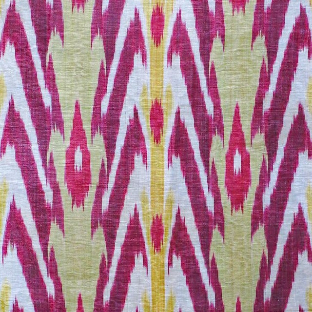 Tribal Antique Central Asian Silk Ikat Adras Fragment From Bukhara, Uzbekistan For Sale - Image 3 of 3