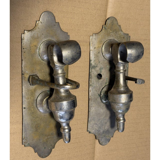 Door Knockers in Silver-Plated Bronze, 1780, Set of 2 For Sale - Image 11 of 11