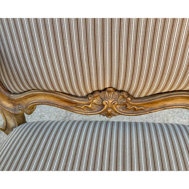 Nice Pair French Style Armchairs or Fauteuils For Sale - Image 9 of 18