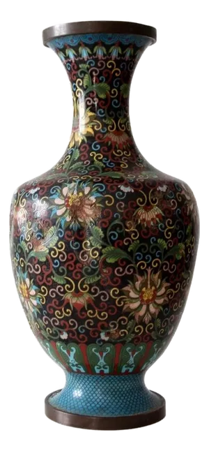 Antique Chinese Cloisonne Bottomless Vase