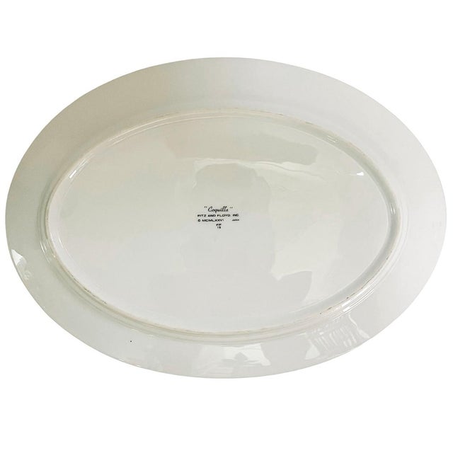 1970s 1970 Fitz & Floyd Coquille Pink Shell Oval Platter For Sale - Image 5 of 5