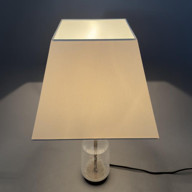 Modern Bullicante Murano Glass Table Lamp by G. Luce, 1990s For Sale - Image 6 of 11