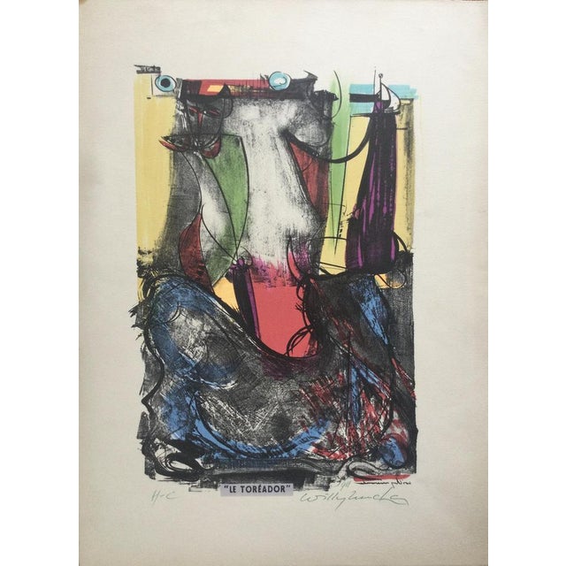 Willy Mucha, The Toreador, 1961, Signed Lithograph For Sale - Image 6 of 6