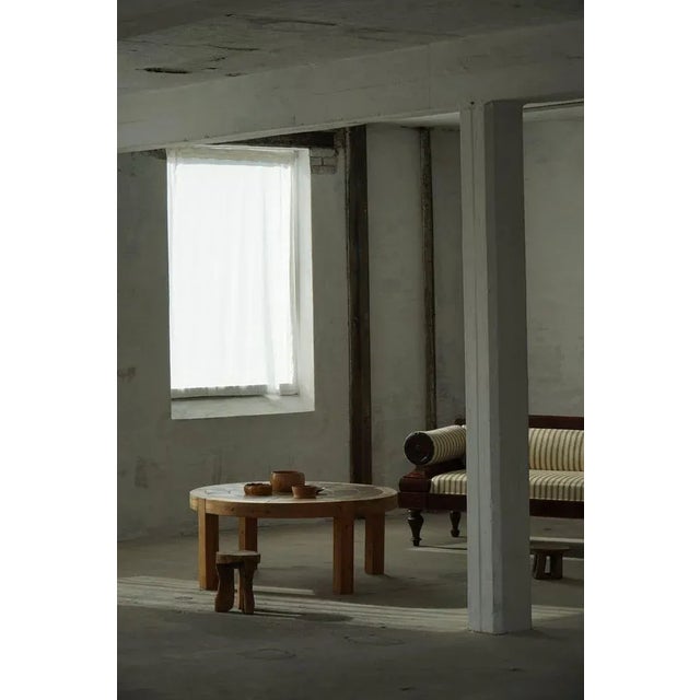 Large Danish Round Coffee Table in Pine and Ceramic from Sallingboe, 1970s For Sale - Image 9 of 18