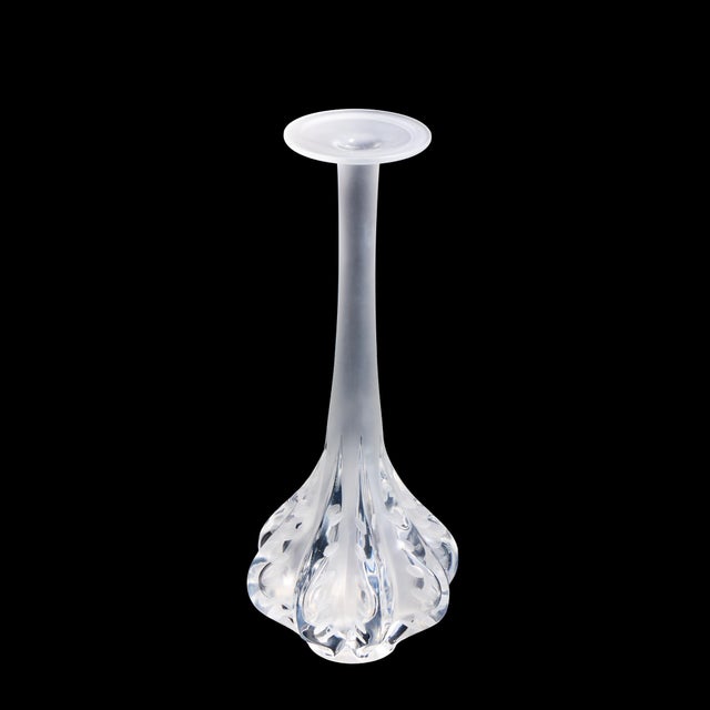 Glass Lalique French Claude Frosted Vase For Sale - Image 7 of 8