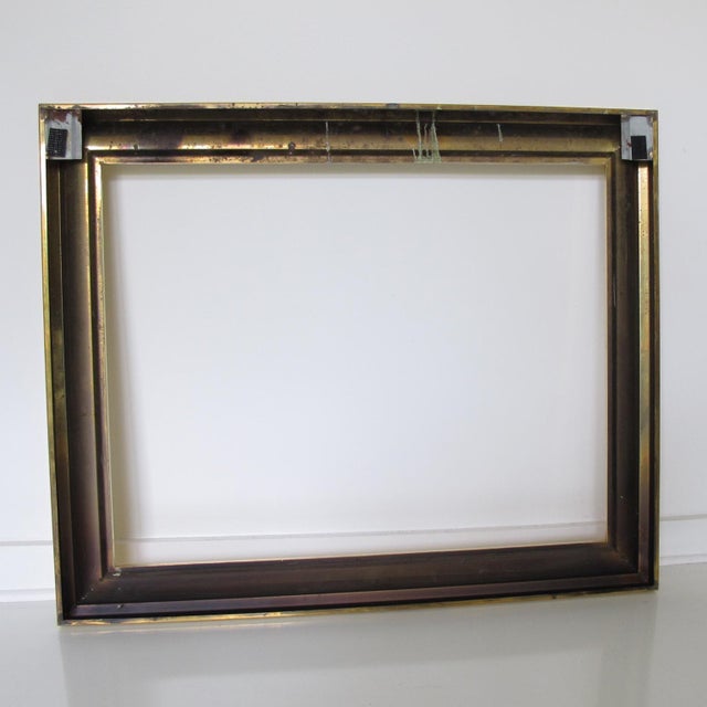 1940s Modernist Brass Metal Frame for Painting, Drawing or Mirror Project For Sale - Image 5 of 9