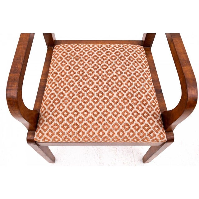 Wood Set of Vintage Art Deco Polish Armchairs, 1940s For Sale - Image 7 of 10