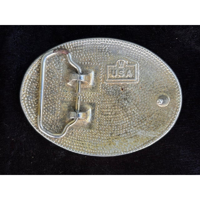 Collection of 6 Vintage Western & Industrial Brass Belt Buckles With Americana Motifs For Sale - Image 11 of 12