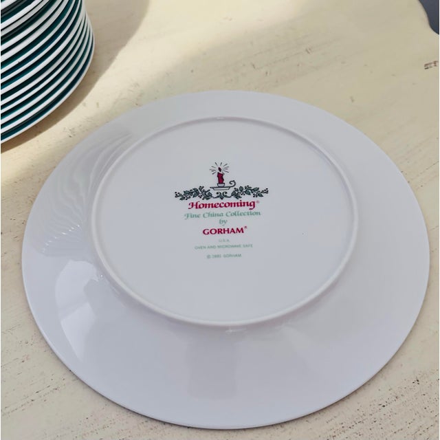 1980s 1980s Homecoming Dinnerware Set by Gorham Red Berries, Green Leaves & Trim - Set of 66 For Sale - Image 5 of 11