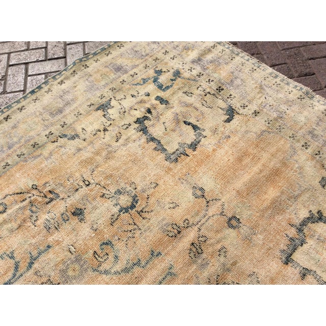Distressed Turkish Area Rug - 84" X 143" For Sale In Raleigh - Image 6 of 13