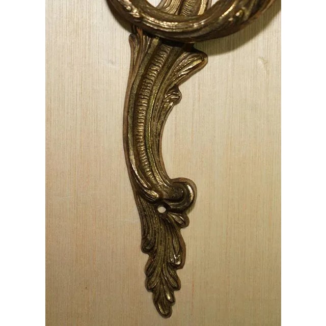 Large Vintage French Bronze Candle Wall Lights, 1920s, Set of 2 For Sale - Image 12 of 18
