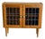 Oak Display Cabinet With Leaded Glass Doors Interior Shelf Mid-Century Modern Denmark 1960s For Sale