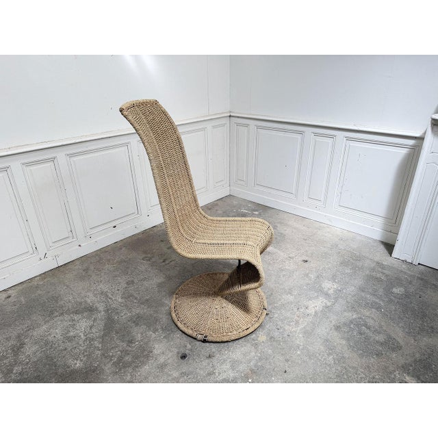 Vintage Rattan Lounge Chair, 1980s For Sale - Image 3 of 8
