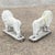 White Vintage Classical Style Standing Lion Cement Guardian Entry Garden Statue - Pair For Sale - Image 8 of 12