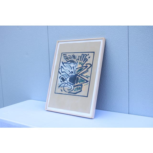 1986 Lucio Pozzi Nice Abstract Expressionism Monotype Artwork One-of-a-Kind For Sale In New York - Image 6 of 18