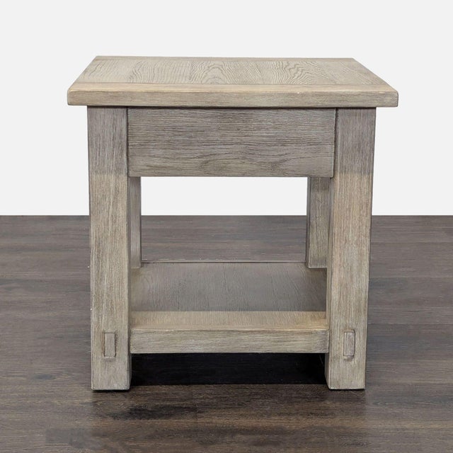 2010s Pottery Barn Benchwright Square End Table For Sale - Image 5 of 11