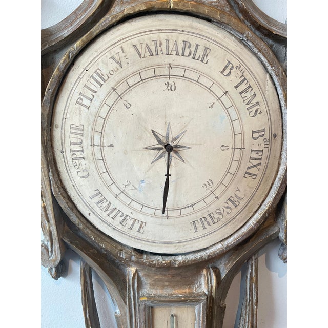 1880s French Carved Wood Barometer For Sale - Image 9 of 12